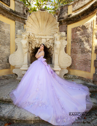 Vizcaya Museum and Garden Ramoneda Photography quince dress
