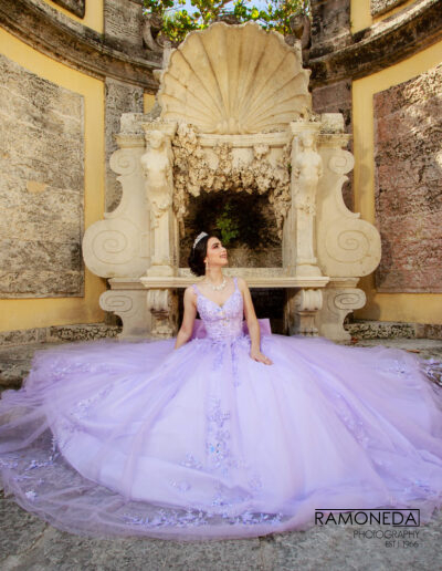 Vizcaya Museum and Garden Ramoneda Photography quince dress
