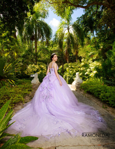Vizcaya Museum and Garden Ramoneda Photography quince dress