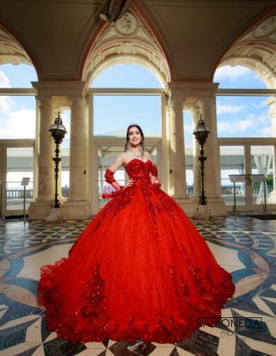 Vizcaya Museum and Garden Ramoneda Photography quince dress