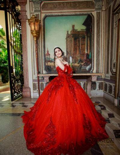 Vizcaya Museum and Garden Ramoneda Photography quince dress