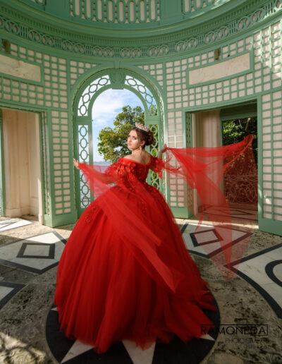 Vizcaya Museum and Garden Ramoneda Photography quince dress