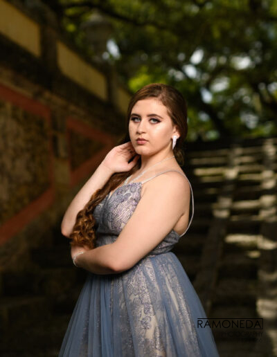 Vizcaya Museum and Garden Ramoneda Photography quince dress