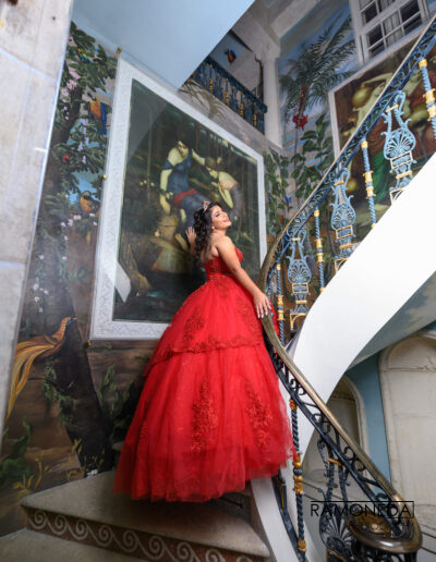 Versace Mansion Ramoneda photography quinceañera dress miami