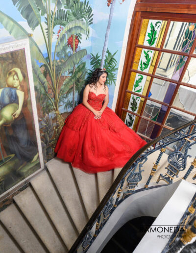 Versace Mansion Ramoneda photography quinceañera dress miami